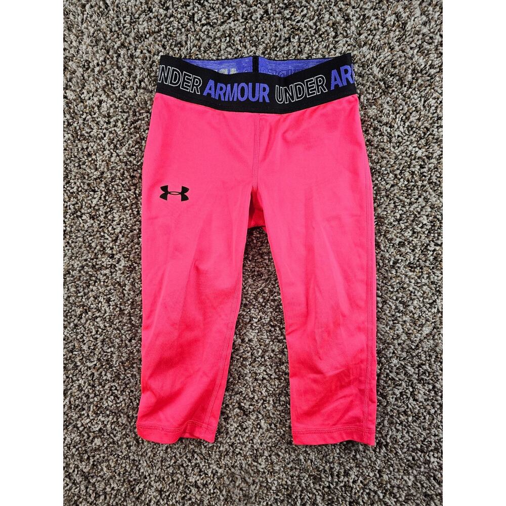 Under Armour Girls Sz 6 Athletic Leggings Bright Pink